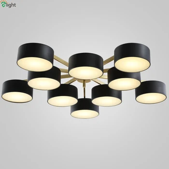 

Modern Round Metal Led Chandelier Lighting Acrylic Living Room Led Ceiling Chandeliers Lights Bedroom Led Chandelier Fixtures
