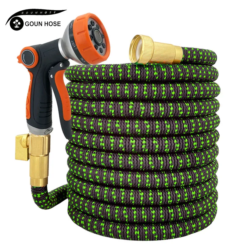 

Garden Watering Hose Water Gun Adjustable Nozzle Telescopic Magic 3/4 Hose High Pressure Washer Hose Kit Garden Cleaning Sprayer