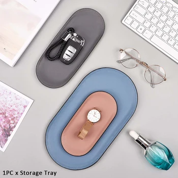 

Jewelry Organizer Cafe Solid Towel Holder Oval Stainless Steel Desktop Fruit Plate Display Cosmetics Home Decor Storage Tray