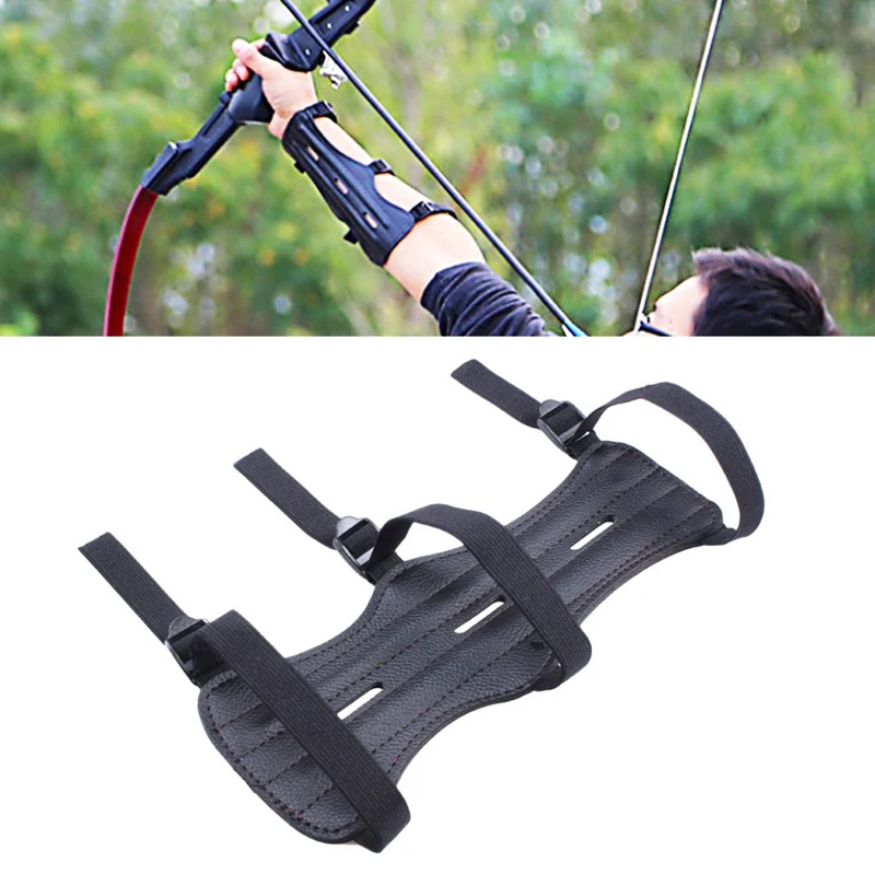Leather Adjustable Archery For Hunting Practice Protection Safe Strap