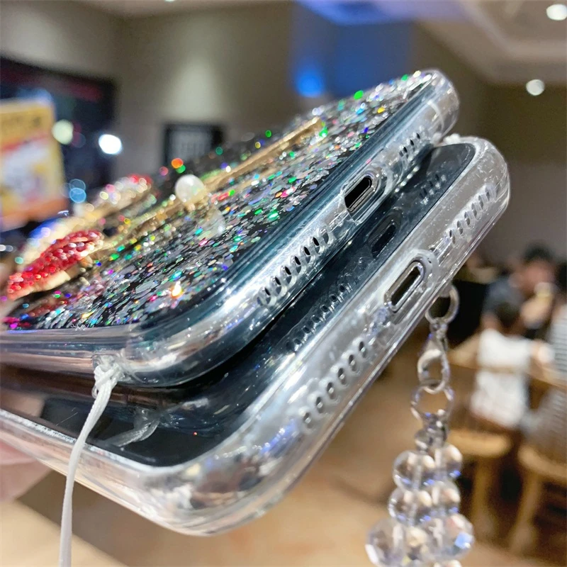 Роскошный Модный Блестящий 3D чехол для телефона с розой и бабочкой IPhone 11 Pro Max 6 6S 7 8