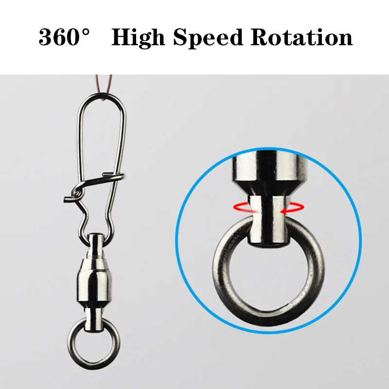 Fishing Accessories 10pcs Eight-ring Connector Stainless Steel Snap Fishhook Swivels Tackle for Lure Hooks Pesca Fishing Tackle