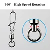 10 Pcs/lot Fishing Rolling Swivel with Nice Snap stainless steel fishing Hook Connector Pin Bearing Tackle Link Accessorie ► Photo 3/5