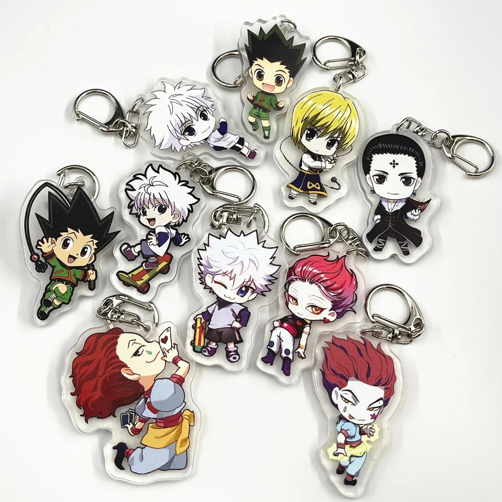 Anime Hunter X Hunter Hisoka Kurapika Killua Zoldyck Key Chain Pendant  Cosplay Two-sided Acrylic Keychain Keyring Prop - Key Chains - AliExpress