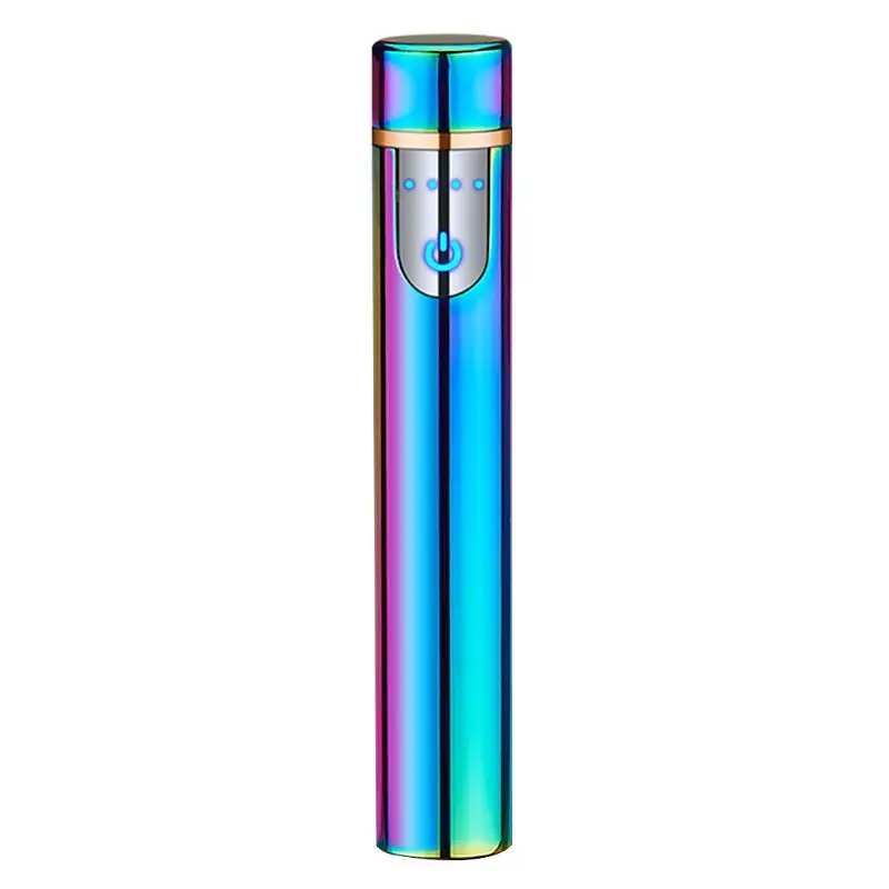 Show as photoes Мини цилиндрическая usb зарядка Электронная зажигалка сенсорный датчик переключатель сигарета зажигалка плазменная ветрозащитная сигарета - Комплект: Show as photoes