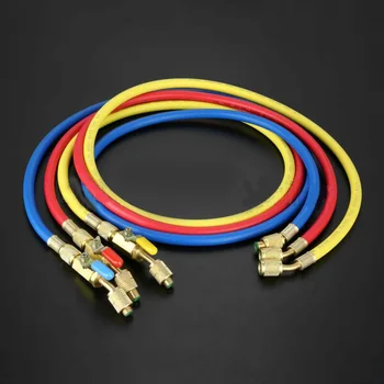 

W/Shut Valve AC Charging Hoses R410a R134a R502 1.5m / 60 inches HVAC SAE
