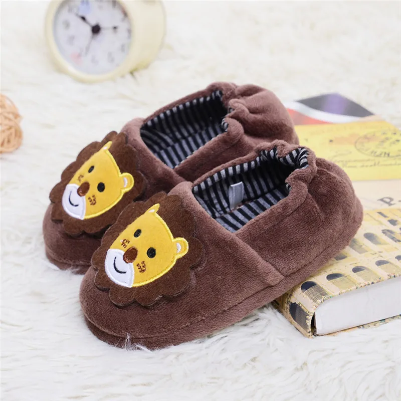 

Winter kids slippers Cartoon Candy Color Platform Home Slippers Children 2019 Warm Thicken Indoor Non-slip Boy And Girl Baby 5