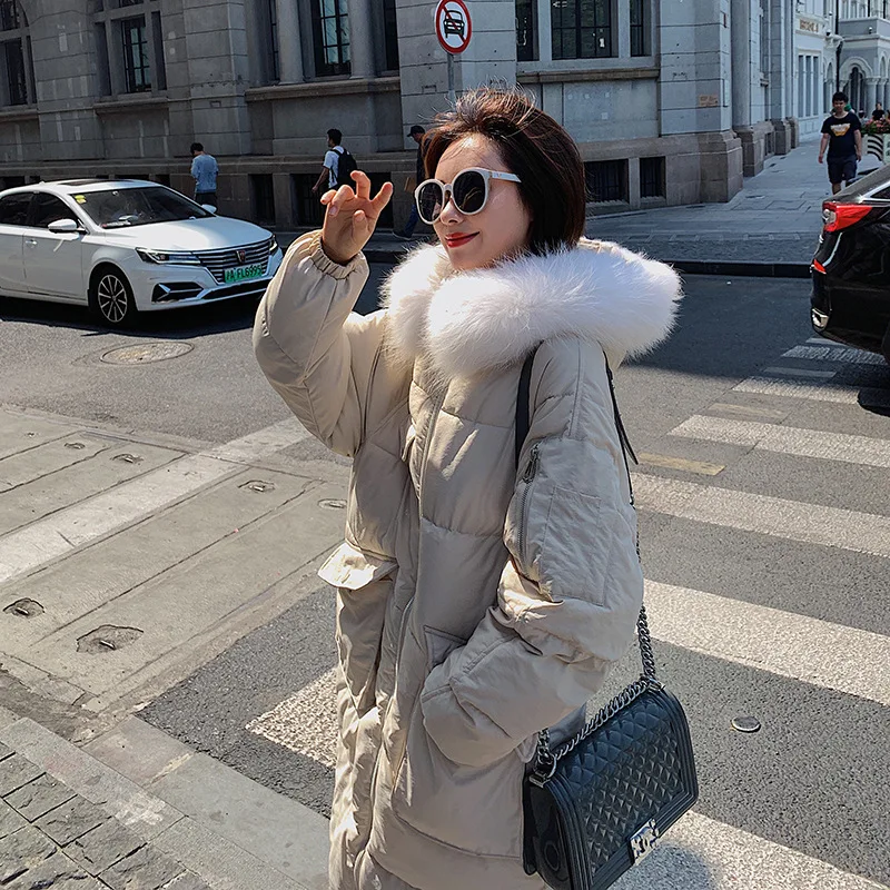 

AliExpress Hot Selling Cotton-padded Clothes Women's 2019 Winter Korean-style New Style Mid-length down Jacket Cotton-padded Clo