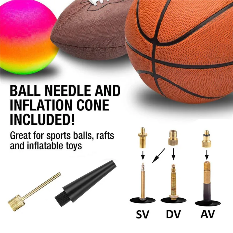 Bicycle Air Pump Inflator Needle Adapter Hose Set Mountain Road Bike Valves Adaptors Ball Sports Inflating Accessories Use | Спорт и