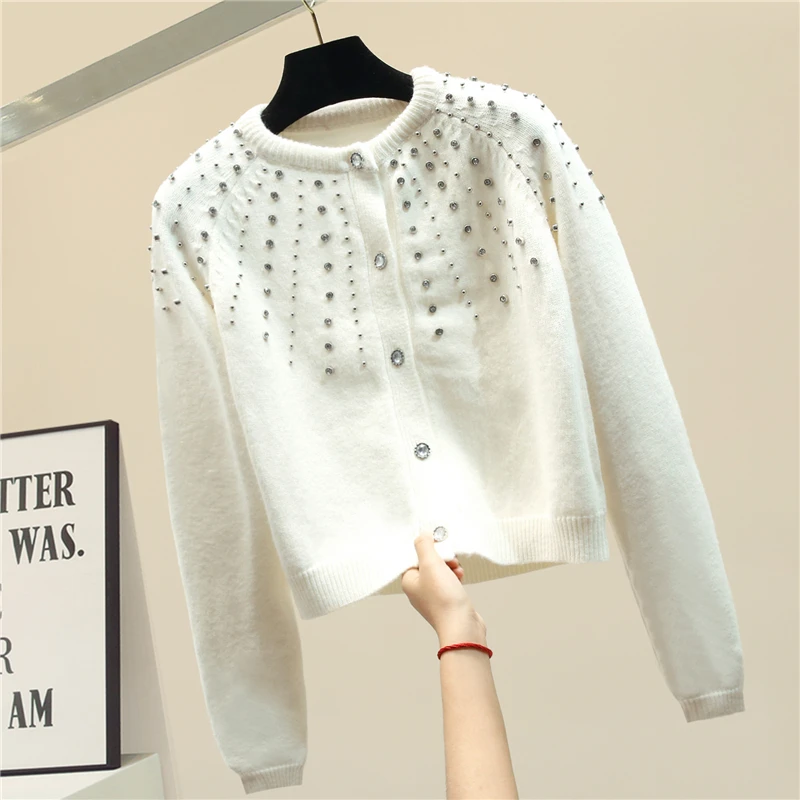 

Sweater Cardigan Women's Kniteed Cardigan New Spring Autumn Sweater Short Thick Cardigan Coat Ladies Cardigans Jacket Mujer 2020