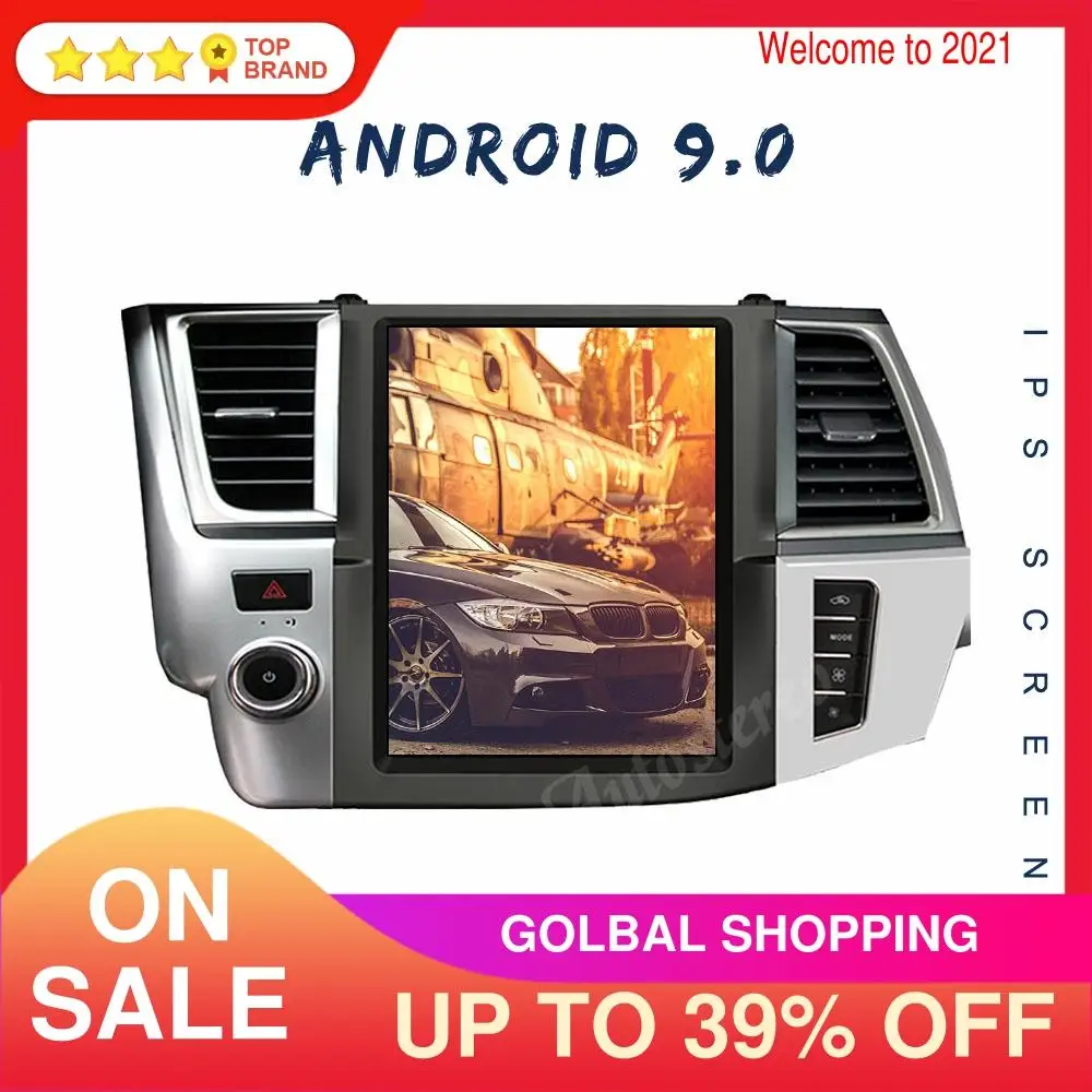 4 + 128G Android 9 0 для Toyota Highlander 2014-2019 Tesla стиль Автомобильный GPS навигация Авто Радио
