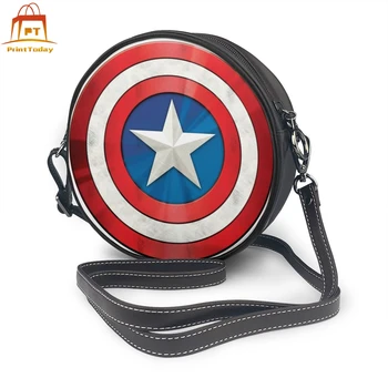 

Comic Shoulder Bag Avengers Classics Captain America Brushed Shield Leather Bag Crossbody Women Women Bags Purse