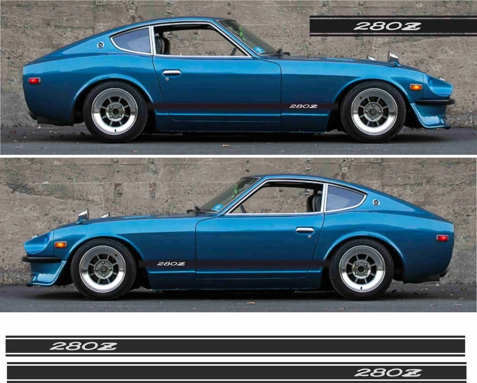 Us 18 74 25 Off For 2pcs Pair Datsun 280z Nissan Fairlady Z Side Stripes Decals Stickers S130 Any Colour In Car Stickers From Automobiles