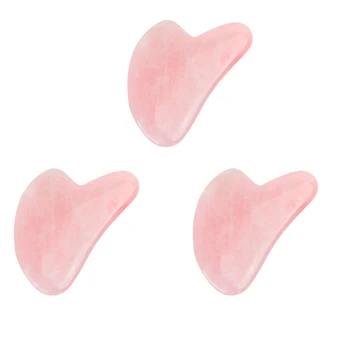 

Face Massager Natural Rose Quartz Jade Gua Sha Board Acupuncture Massage Thin Face Thin Hands Jade Facial Eyes Leg Massage Tool