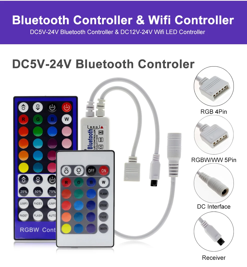 5 м wifi/Bluetooth RGB RGBW Светодиодная лента 5050 DC12V умная RGB лента Диодная неоновая лента+ wifi/Bluetooth контроллер+ адаптер
