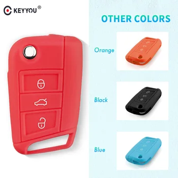 

KEYYOU 3 BUTTON FOR VW GOLF MK7 SKODA OCTAVIA SEAT LEON COMBI IBIZA CUPTRA REMOTE KEY SILICONE COVER 2014 2015 2016 2017