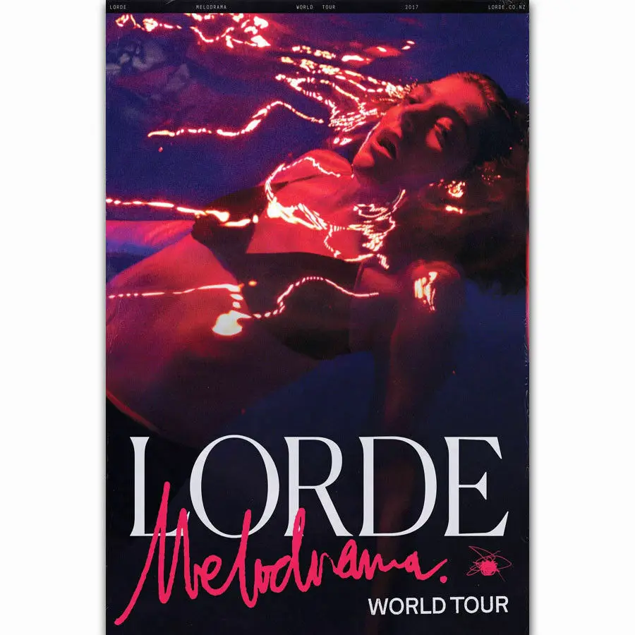 F302 Hot Lorde Melodrama World Tour Pop Music Silk Fabric Wall Poster Art Decor Sticker Bright