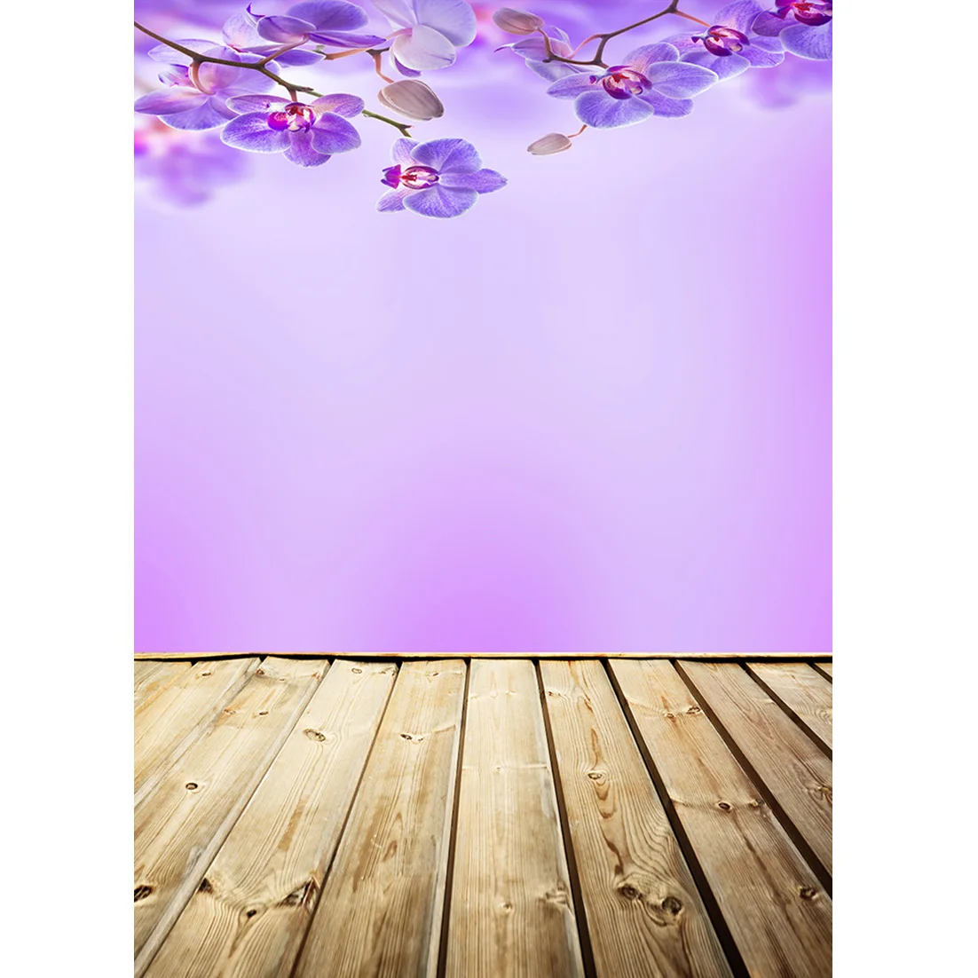 Фон для фотосъемки с цветами фиолетового цвета компьютерной печатью фотостудии