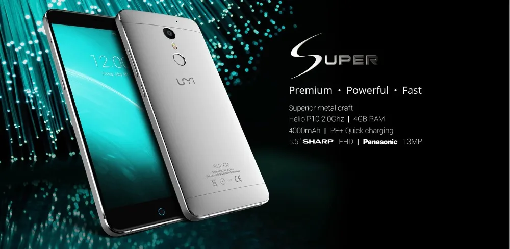 Смартфон UMI Super, 4 Гб ОЗУ, 32 Гб ПЗУ, 5,5 дюймов, Android 6,0, Восьмиядерный процессор MTK6755, 2,0 ГГц, 4000 мАч, отпечаток пальца, 13,0 МП, 4G LTE, мобильный телефон