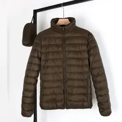 NewBang бренд ультра легкая пуховая куртка для мужчин Двусторонняя Перо Двусторонняя парка пальто ромбиками ветрозащитный Теплый легкий