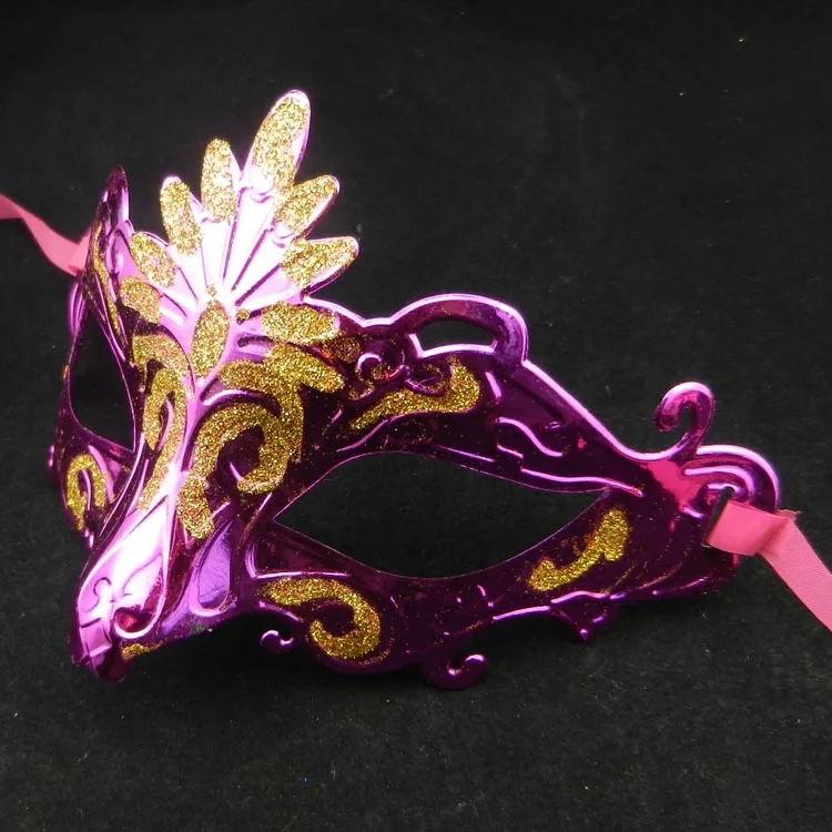 Coloured Drawing or Pattern Plating Small Peacock Mask Masquerade Performing Party of Venice Toys Movie Supply | Дом и сад