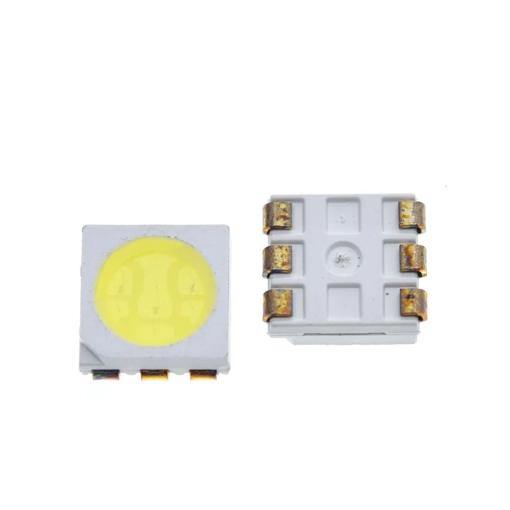 100pcs 5050 Led White Leds High-brightness Diodo Azul Luz 6500k Smd Light-emitting Diodes Smd 5050 White Light Diodo 18lm
