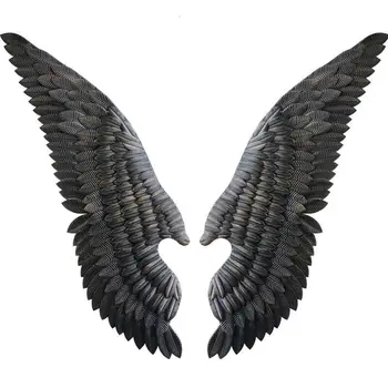

Home LED Lights Retro Industrial Type Wall Mounted Decoration Wall Hanging Decor Craft Iron Angel Wings Bar Wall Decoration
