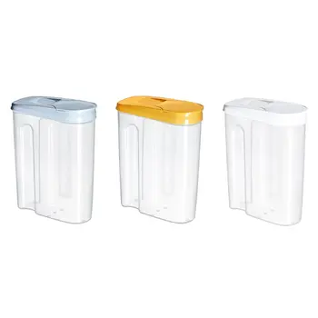 

SFVEFVD 1.8L/2.5L Cereals Storage Container Airtight Plastic Kitchen Food Seal Pot Cereal Grain Bean Rice Snack Box Canister Jar
