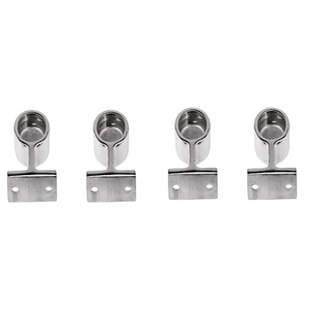 

4X Boat Hand Rail Fitting 1 Inch After Stanchion Marine - Stainless Steel 316