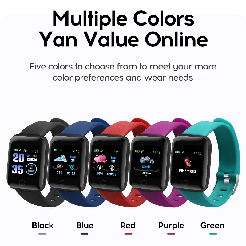 

Ravi 116plus Fitpro Smart Bracelet Watch Fitness Band with Heart Rate Monitor Blood Pressure Step Tracker Call SMS Reminder