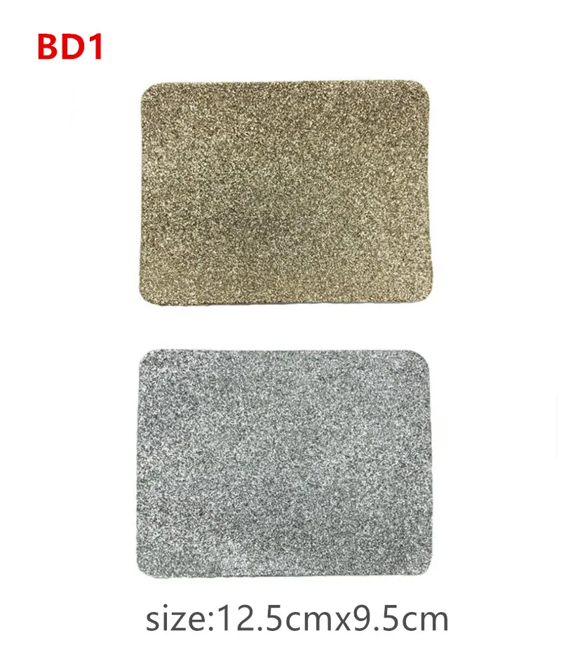 

Gold, silver rectangular imitation denim patch ironing patch sticker knee elbow decoration patch cloth stickers free cutting BD1