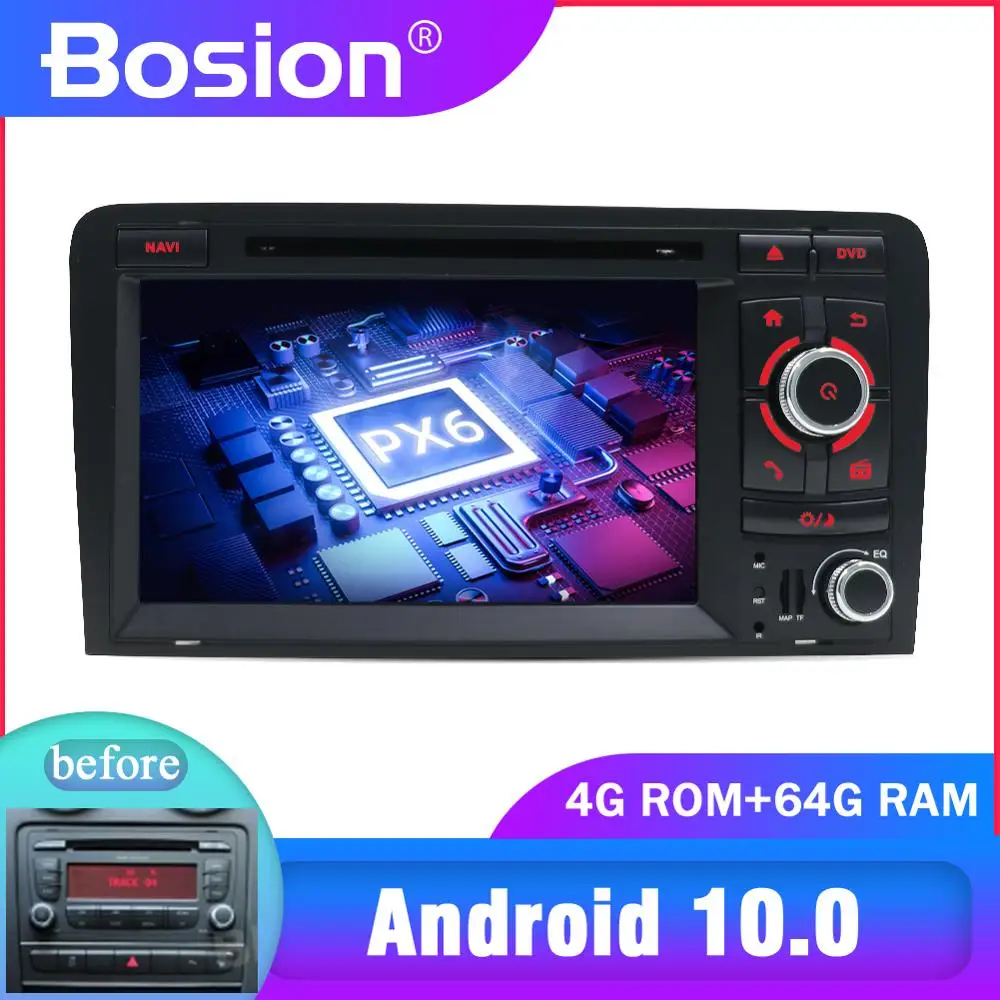 

PX6 DSP Android 10.0 Car DVD GPS For Audi A3 2006-2011 with DVD Player Radio Stereo Audio Auto Multimedia Screen Navigation BT