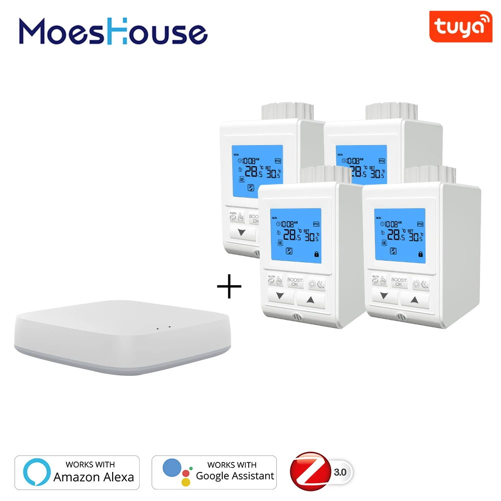 Термостат Zigbee с регулятором температуры умный термостатический радиатор