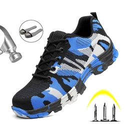 Chaussures de sécurité à bout en acier pour hommes et femmes, respirantes, indestructibles, style militaire, Anti écrasement, bottes de sécurité, prise, taille 48 