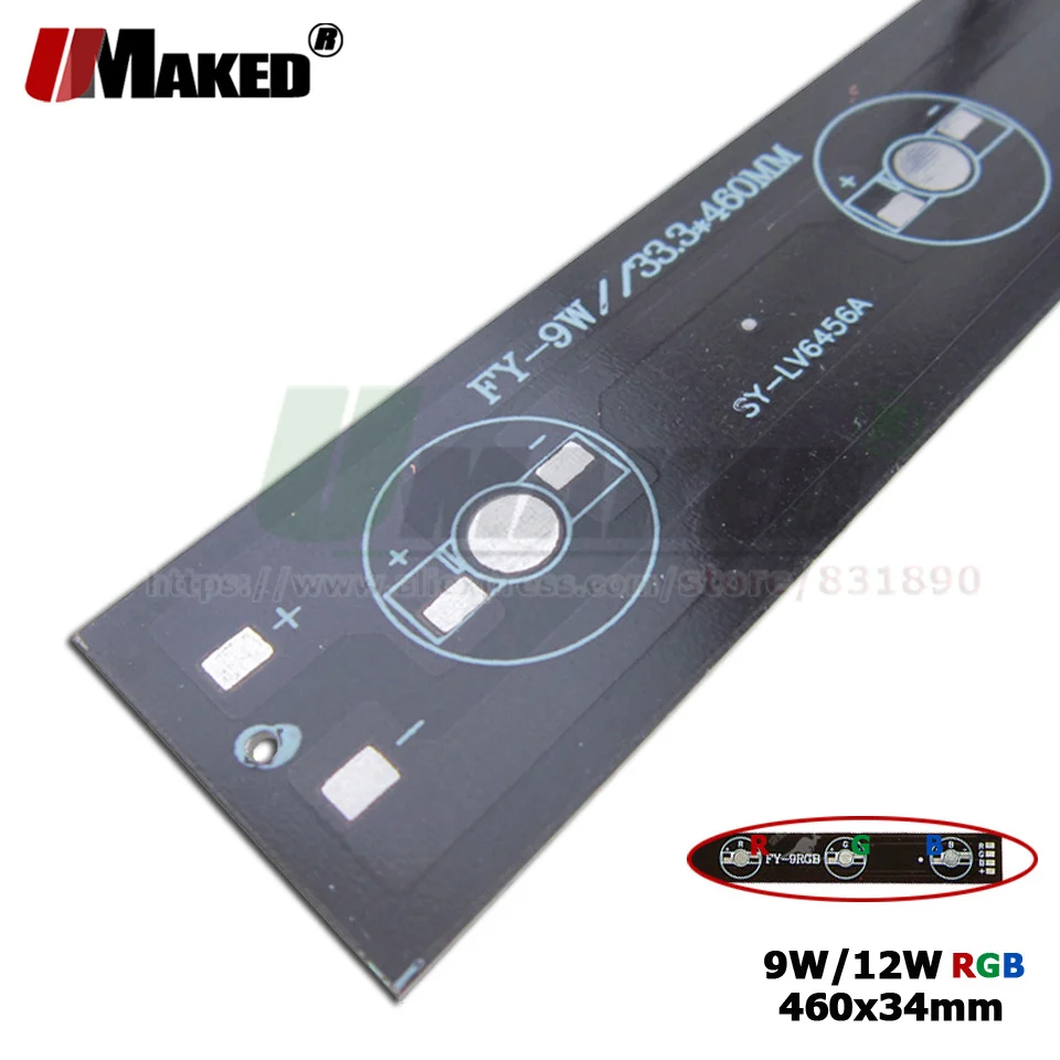 20pcs LED PCB Aluminum board plate 9W 12W 18W RGB Floolight pcb plate for LED Tube light Landscape Light Strip DIY by DHL FEDEX