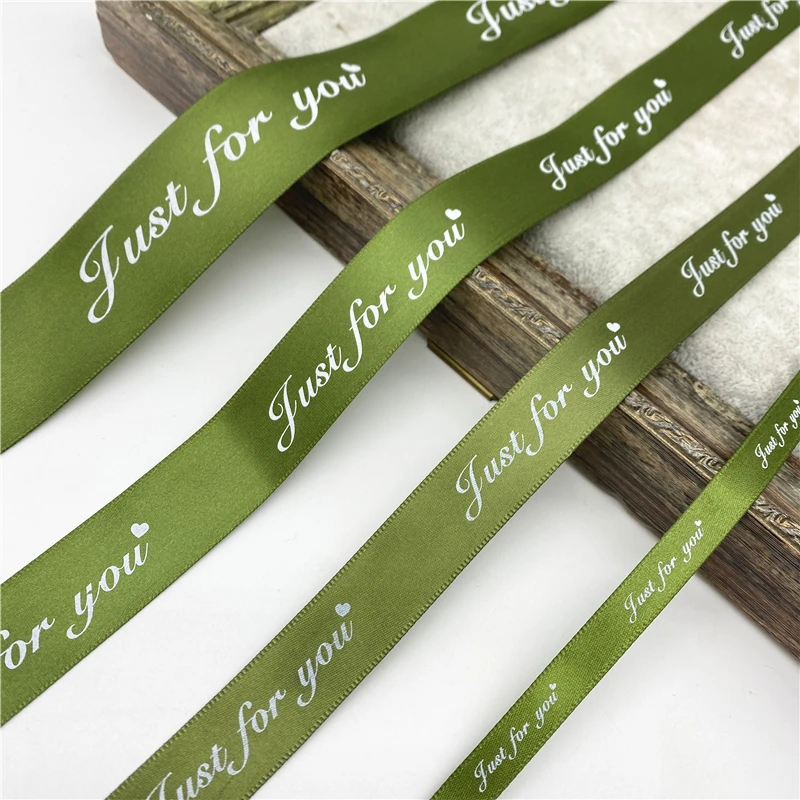 5-Yard Printed Polyester Ribbon for Romantic Gift Wrapping and Wedding Decoration
