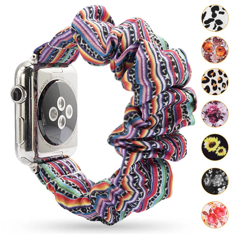 Bracelet Scrunchie Elastic-Band Sport-Strap Wrist-Series Apple Watch 3-38mm-Bands 44mm