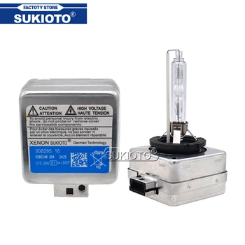 

SUKIOTO 2PCS Original 35W D1S Xenon HID Lamp 6000K 5000K 4300K 8000K 10000K D3S Car Headlight Bulb UV Free D1R D3R Auto Lamps