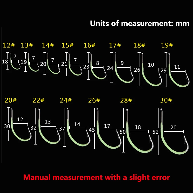 30/20/15/10 шт. Maruseigo светящийся крюк с провод линия с перекрестной шнуровкой мягкое свечение крючок под червя охотиться на рифовых и морских окуней морского окуня для рыбалки в соленых водах 14 различных размеров