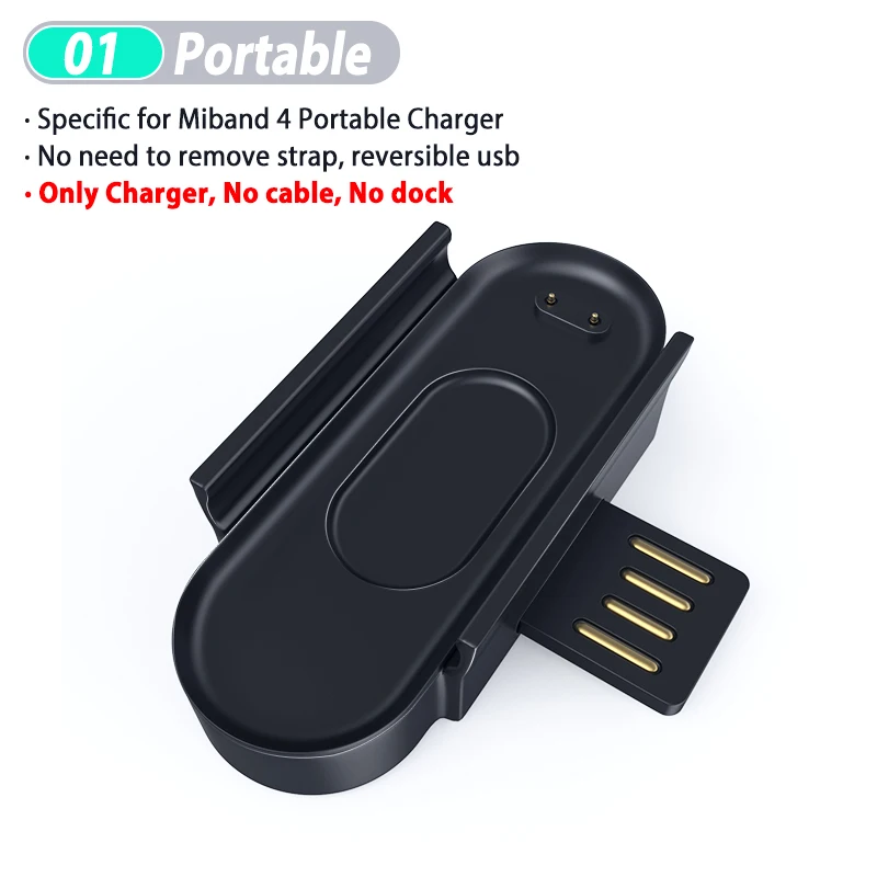 01 Reversible Без разборки USB зарядное устройство для Xiaomi Mi Band 4 Band 4 ремешок для зарядки док-станция удлинитель зарядное устройство Портативный ремешок 4 usb адаптер для зарядки - Цвет: 01 Reversible