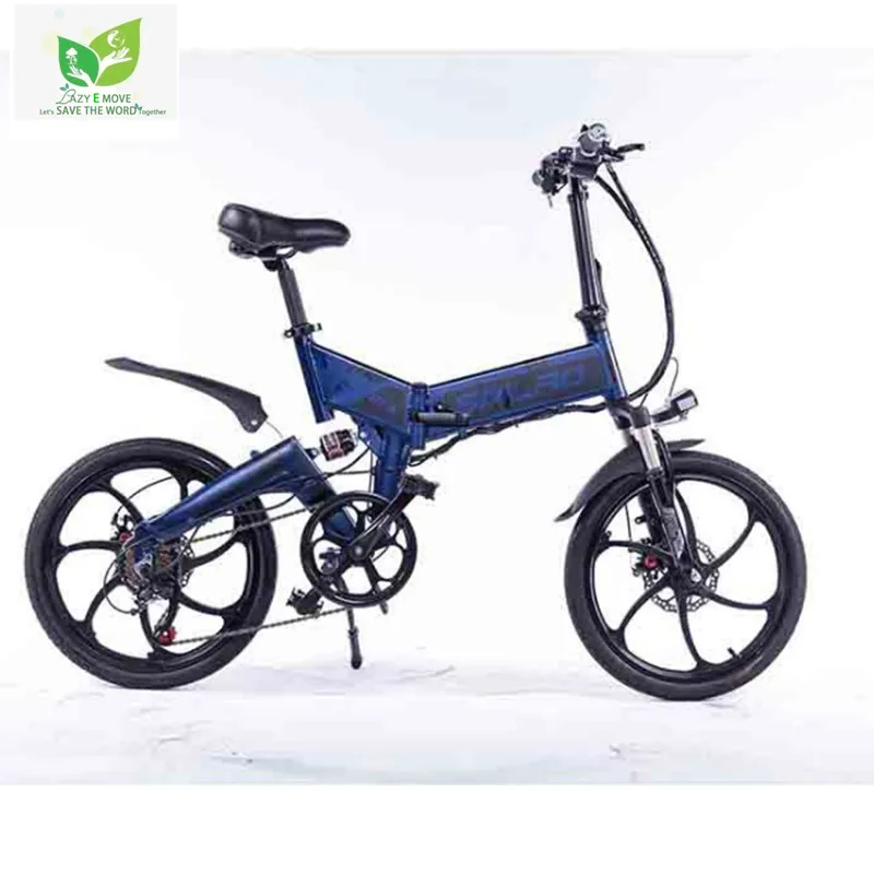 48V 8A Electric Bicycle Assisted Mountain Folding Bike 36v 10AH 350W Powerful 20Inch Double Disc Brake Electric vehicle men women - Цвет: 48V 8A