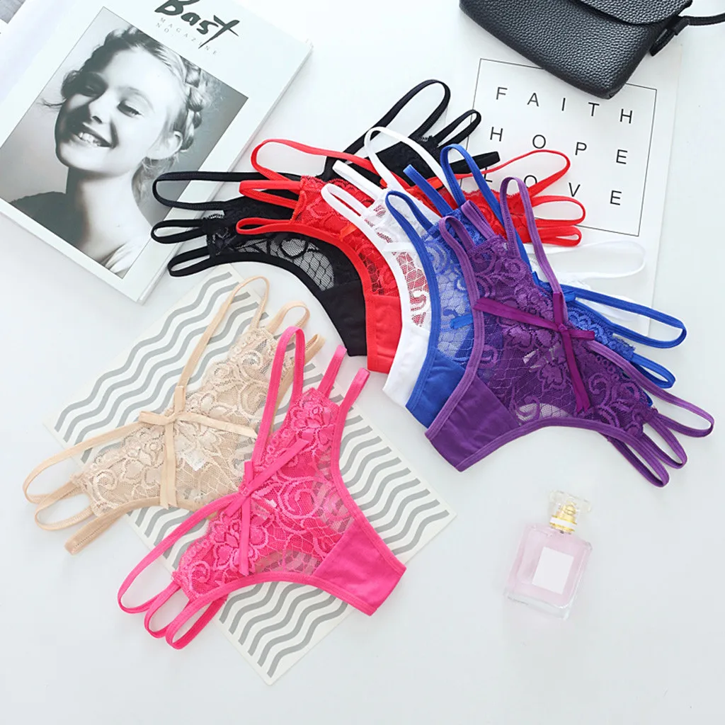 

Women Sexy Lace Lingerie G-string Mesh Briefs Underwear Panties T string Thongs Knick low-Rise Women Underpants
