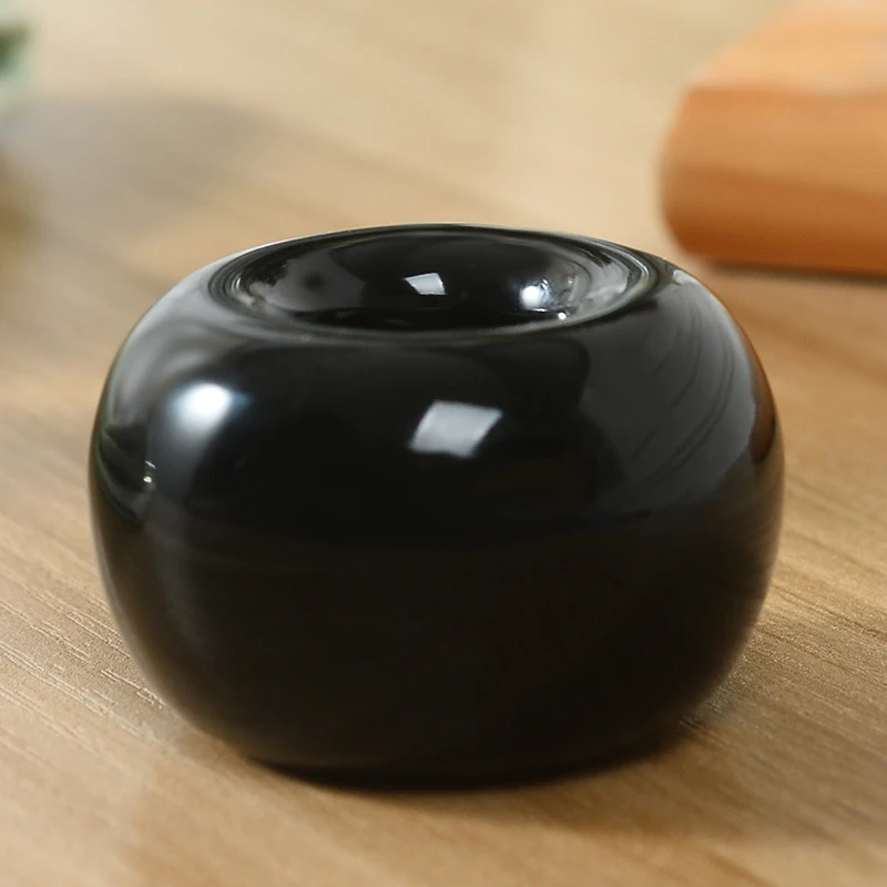 Hot Sale 4 Piece Black Ceramics Toothbrush Holders Tooth Brush Stand Bathroom Countertops