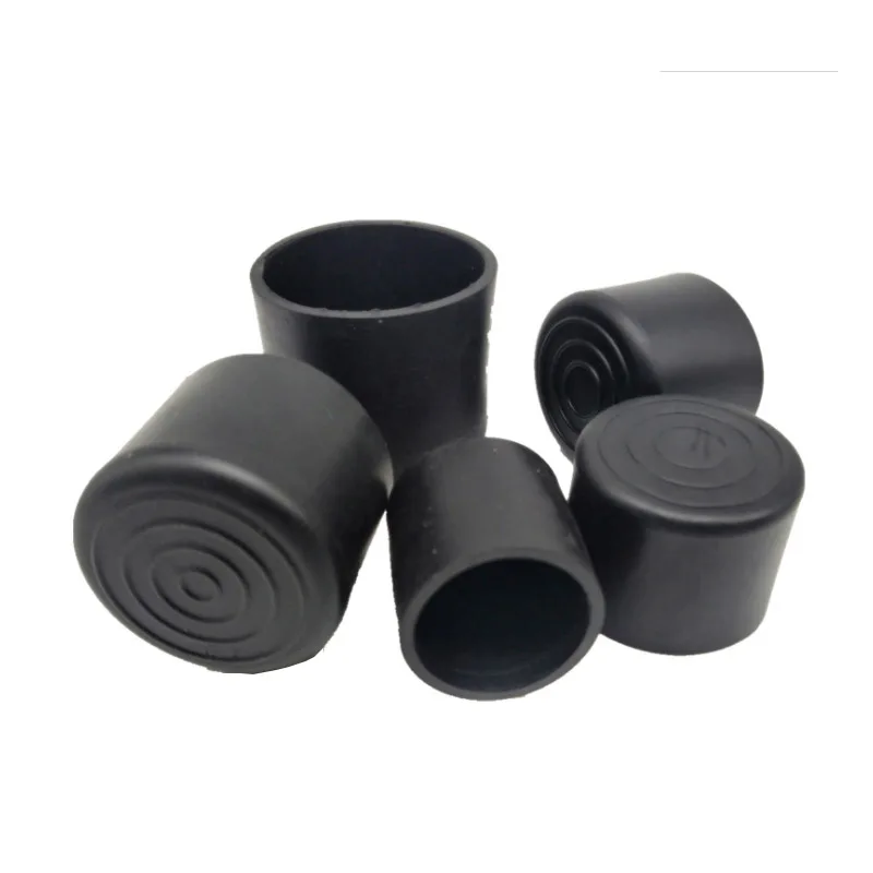 2/4/8Pcs Chair Table Feet Stick Pipe Tubing End Cover Caps Cap Black PVC Rubber Round ID6mm~80mm