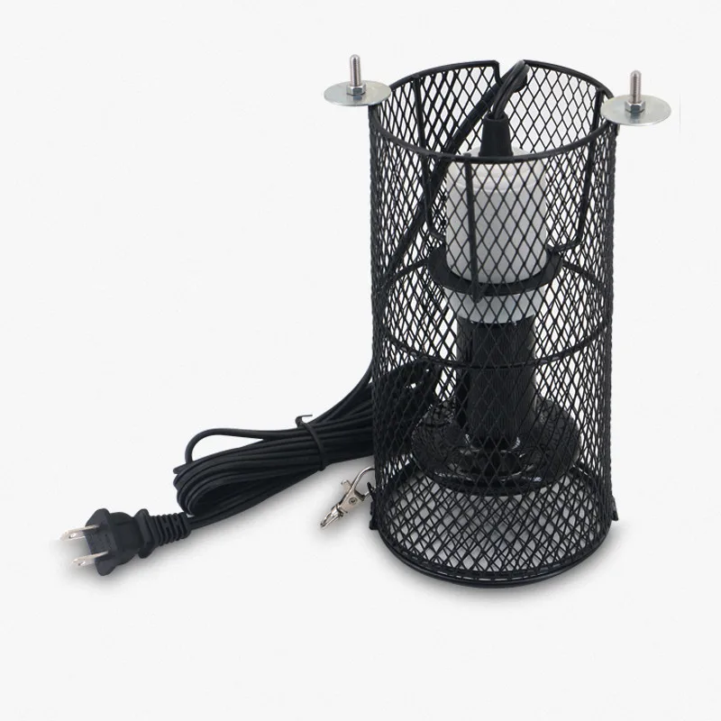 Pet Heating Lamp Parrot Tortoise Reptile Ceramic Lamp UVB Solar Lamp Cage Anti-scalding Lamp Shade