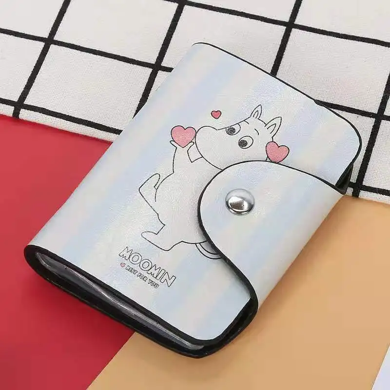 Moomin Muumi, новая модная сумка, белая сумка с мультипликационным принтом, светильник, милый Принт, 10,8*7,5 см, ПУ сумка, muumi, сумка для карт