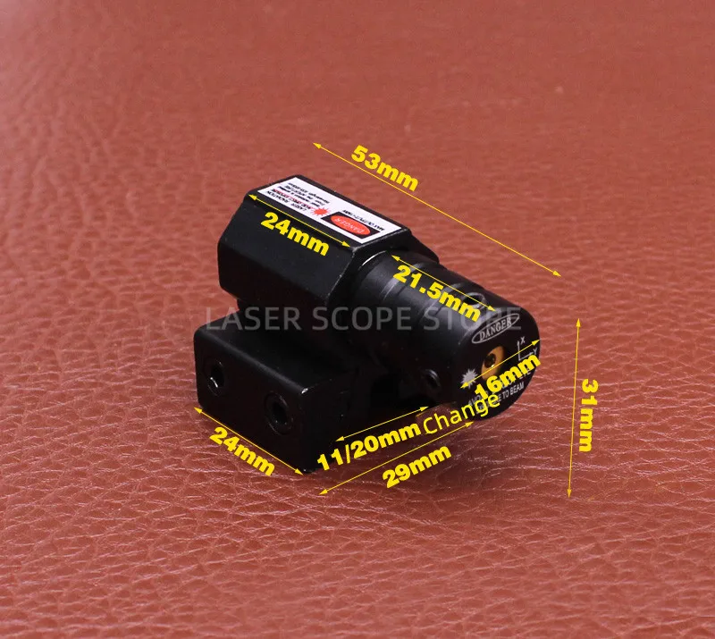 Tactical AT Red Laser Sight for Glock 19 Accessories Glock Laser Scope Powerful Laser Pointer 11/20mm Can Change-2