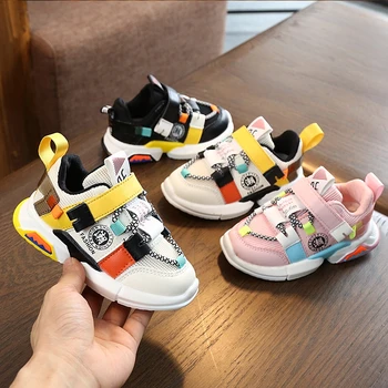 

2019 New Sport Children Shoes Kids Boys Sneakers Spring Autumn Net Mesh Breathable Casual Girls Shoes Running Shoe For Kids