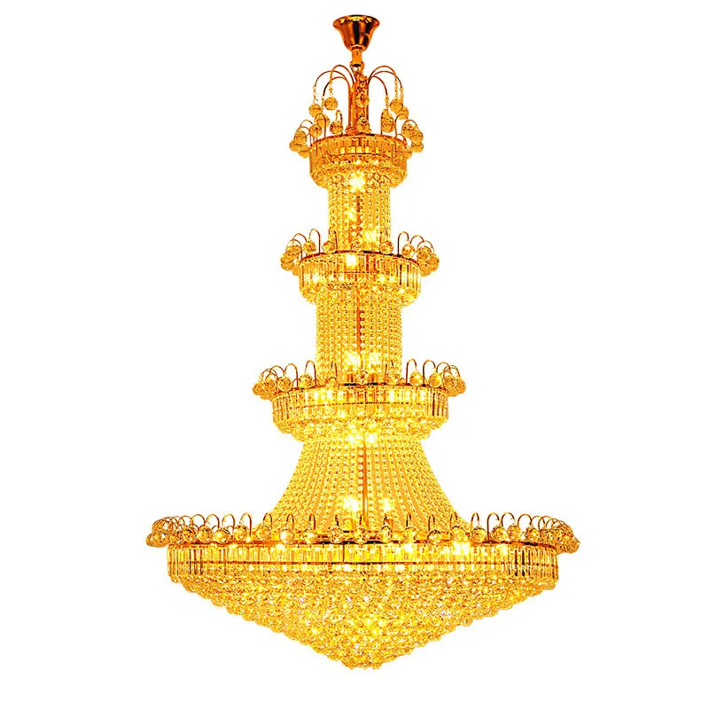 Gold Crystal Chandelier Empire loft decor Chrome Chandeliers Lighting Modern luxury decor stair Chandeliers Light