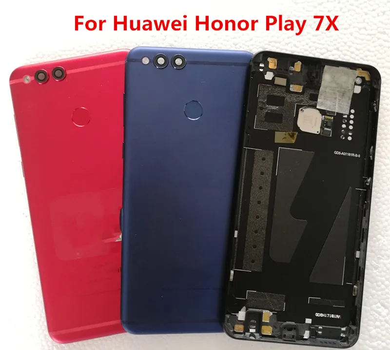 С отпечатком пальца для Huawei Honor 7X задняя крышка аккумулятора задний корпус